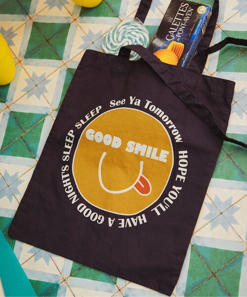 BREEZE（ブリーズ）の「FOスマイルロゴトートバッグ（トートバッグ・キッズ・ネイビー/オレンジ/アイボリー/ブルー・FREE）」の3枚目の写真