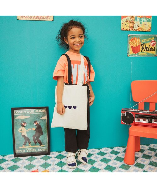 BREEZE（ブリーズ）の「FOスマイルロゴトートバッグ（トートバッグ・キッズ・ネイビー/オレンジ/アイボリー/ブルー・FREE）」の14枚目の写真