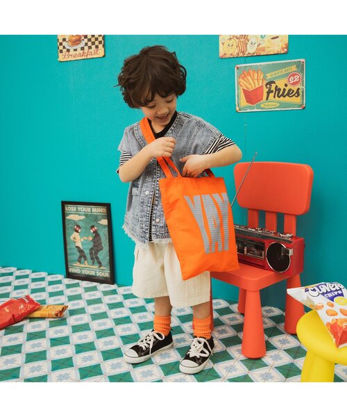 BREEZE（ブリーズ）の「FOスマイルロゴトートバッグ（トートバッグ・キッズ・ネイビー/オレンジ/アイボリー/ブルー・FREE）」の17枚目の写真