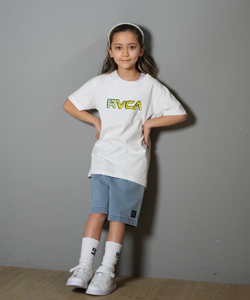 RVCA（ルーカ）の「RVCA/ルーカ STONE WASH SS キッズ Tシャツ BF04E-253（Tシャツ/カットソー・キッズ・ホワイト/ブラック・140cm/150cm/160cm/130cm）」の6枚目の写真