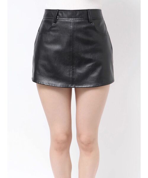 GYDA(ジェイダ)の「フェイクレザースカートライクショートパンツ(スカート・レディース・ブラック・MEDIUM/SMALL/X-SMALL)」の11枚目の写真