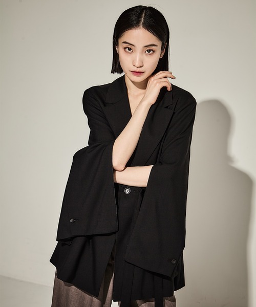 Dessin de Mode（デッサンドモード）の「【Dessin de mode/デッサンデモード】《STUDIOUS別注》バックインパーテッドジャケット（その他アウター・レディース・ブラック/ベージュ/グレー・1/2）」の21枚目の写真