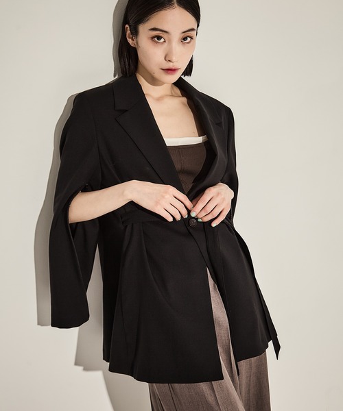 Dessin de Mode（デッサンドモード）の「【Dessin de mode/デッサンデモード】《STUDIOUS別注》バックインパーテッドジャケット（その他アウター・レディース・ブラック/ベージュ/グレー・1/2）」の22枚目の写真