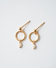 【SHAHA】《SHAHA》まんまるエレガントな金具とあこや真珠のサージカルステンレスピアス/シンプル/上品/パール/アコヤ/pearl(MA)