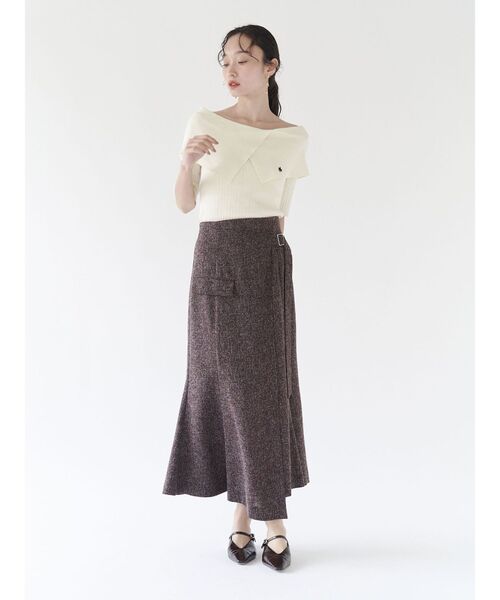 POLO BCS（ポロ ビーシーエス）の「【POLO BCSコラボ】アシメカラーネックリブニットプルオーバー（ニット/セーター・レディース・ベージュ/ネイビー/イエロー/アイボリー・FREE）」の22枚目の写真