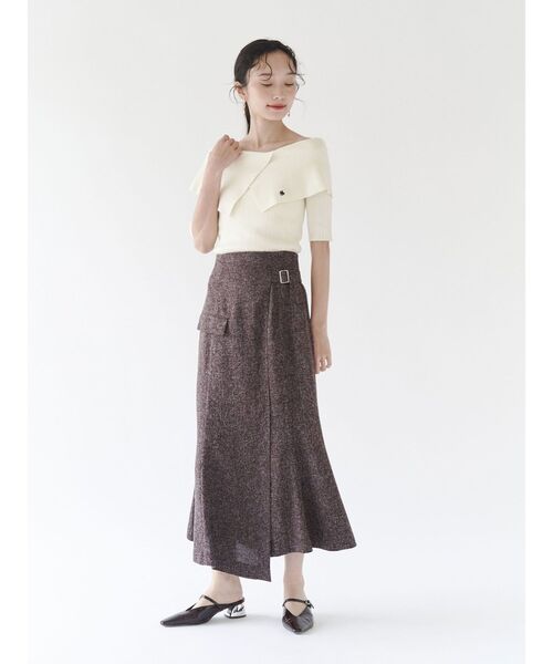 POLO BCSコラボ】アシメカラーネックリブニットプルオーバー