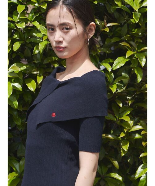 【POLO BCSコラボ】アシメカラーネックリブニットプルオーバー POLO BCSコラボ】アシメカラーネックリブニットプルオーバー