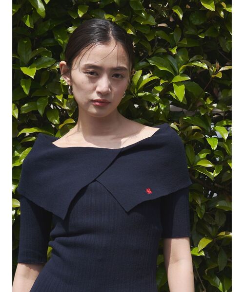 ラグナムーン　POLO BCS アシンメトリーリブニット 追加生産【POLO BCSコラボ】アシメカラーネックリブニットプル