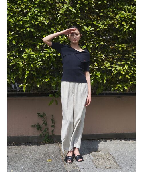 【POLO BCSコラボ】アシメカラーネックリブニットプルオーバー POLO BCSコラボ】アシメカラーネックリブニットプルオーバー