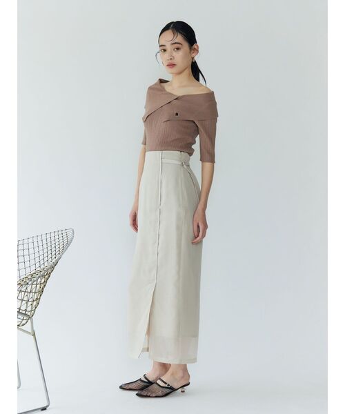 POLO BCSコラボ】アシメカラーネックリブニットプルオーバー