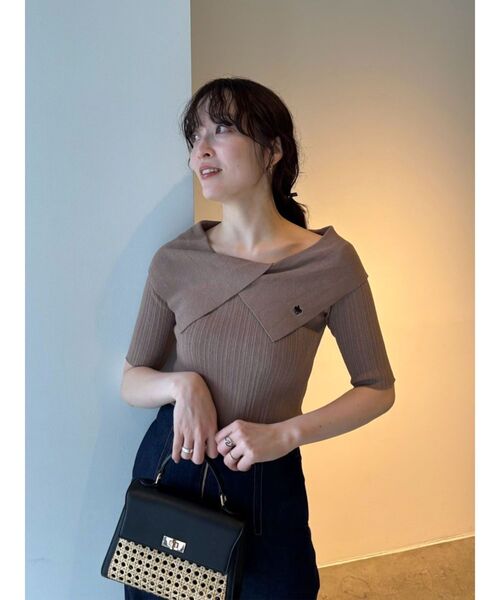【POLO BCSコラボ】アシメカラーネックリブニットプルオーバー POLO BCSコラボ】アシメカラーネックリブニットプルオーバー