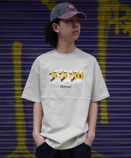 FLIP THE SCRIPT(フリップザスクリプト)の「3T SS TEE(Tシャツ/カットソー・メンズ・ナチュラル/ネイビー/チャコールグレー・M/L/XL)」の2枚目の写真