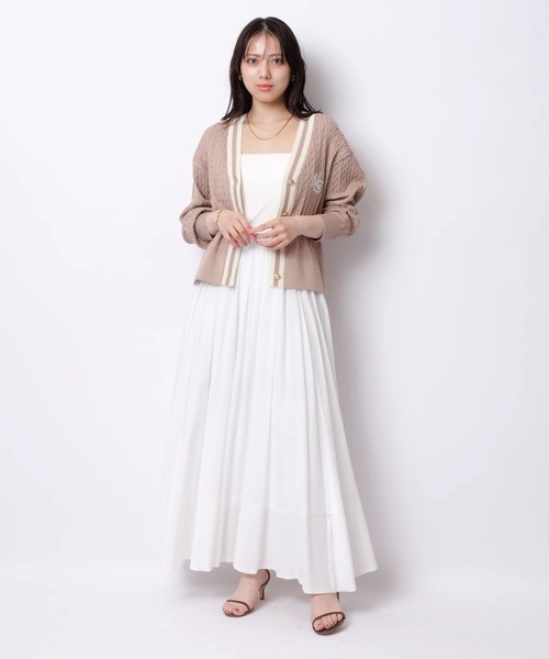 ケーブルゆるカーデ