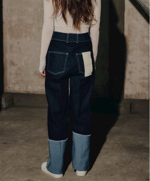 セール】カフデザインデニム（サイズ有 / Cuffed Edge Denim（デニム