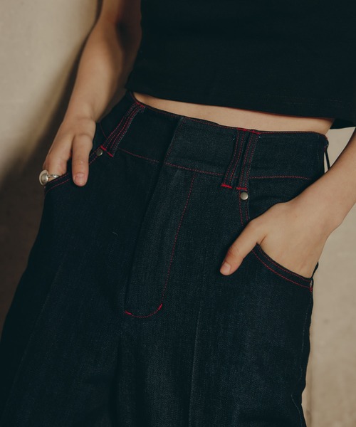 THEODORIC.dy(セオドリックディ)の「カフデザインデニム(サイズ有 / Cuffed Edge Denim(デニムパンツ・レディース・インディゴブルー/ブルー系その他・SMALL/MEDIUM)」の3枚目の写真