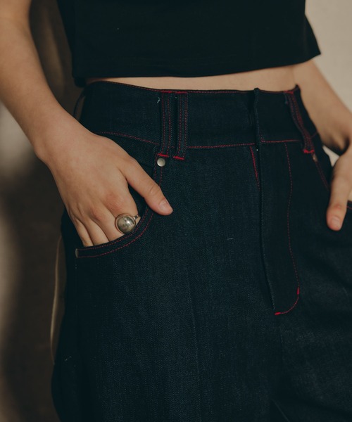 THEODORIC.dy(セオドリックディ)の「カフデザインデニム(サイズ有 / Cuffed Edge Denim(デニムパンツ・レディース・インディゴブルー/ブルー系その他・SMALL/MEDIUM)」の4枚目の写真