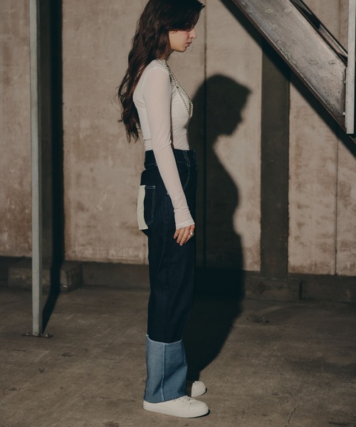 THEODORIC.dy(セオドリックディ)の「カフデザインデニム(サイズ有 / Cuffed Edge Denim(デニムパンツ・レディース・インディゴブルー/ブルー系その他・SMALL/MEDIUM)」の17枚目の写真