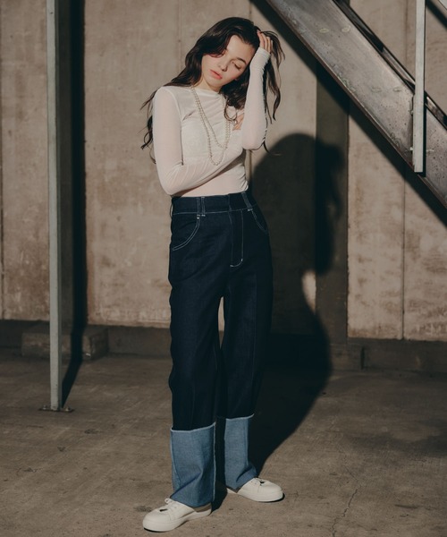 THEODORIC.dy(セオドリックディ)の「カフデザインデニム(サイズ有 / Cuffed Edge Denim(デニムパンツ・レディース・インディゴブルー/ブルー系その他・SMALL/MEDIUM)」の19枚目の写真