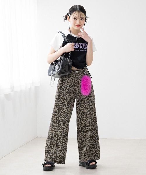 repipi armario（レピピ アルマリオ）の「【綿100％】ラインストーンラグランT（Tシャツ/カットソー・キッズ・ブルー/オレンジ/ホワイト/ブラック/ライム/ピンク・LARGE/MEDIUM/SMALL）」の7枚目の写真