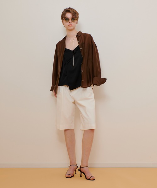 allureville(アルアバイル)の「ナイロンドライツイルハーフパンツ(その他パンツ・レディース・ホワイト/ブラック・2/1)」の5枚目の写真