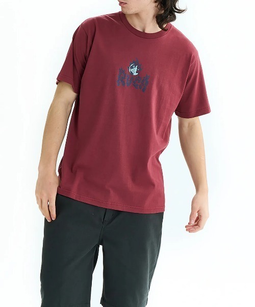RVCA(ルーカ)の「RVCA メンズ BURN NOTICE SS Tシャツ 【2025年夏モデル】/ルーカ半袖ロゴTシャツ(Tシャツ/カットソー・メンズ・イエロー/スミクロ/バーガンディー/オフホワイト・LARGE/X-LARGE/SMALL/MEDIUM)」の16枚目の写真