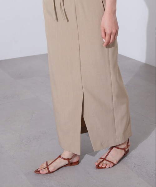 N.(N. Natural Beauty Basic)(エヌエヌナチュラルビューティーベーシック)の「ハイウエストラップスカート(スカート・レディース・ブラウン/ベージュ・MEDIUM)」の17枚目の写真