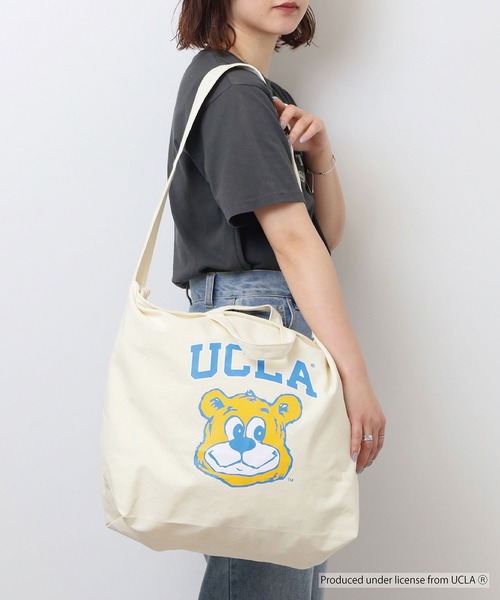 UCLA(ユーシーエルエー)の「UCLA 2WAY SHOUDER TOTE BAG カレッジ スマホポケット(ショルダーバッグ・メンズ・ナチュラル/ブラック・FREE)」の14枚目の写真