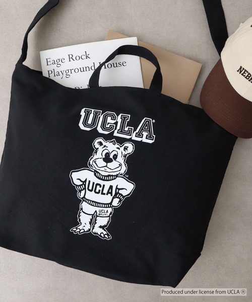 靴/バッグ バッグ　ＵＣＬＡ 多分未使用品　袋に入れて保管　約50年前以上のビンテージ物　希少品　綺麗です。 UCLA 2WAY SHOUDER TOTE BAG カレッジ スマホポケット（ショルダー