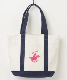 【BEVERLY HILLS POLO CLUB / ビバリーヒルズポロクラブ】16ozキャンバスロゴ刺繍トートバッグ