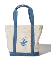 【BEVERLY HILLS POLO CLUB / ビバリーヒルズポロクラブ】16ozキャンバスロゴ刺繍トートバッグ