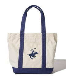 【BEVERLY HILLS POLO CLUB / ビバリーヒルズポロクラブ】16ozキャンバスロゴ刺繍トートバッグ