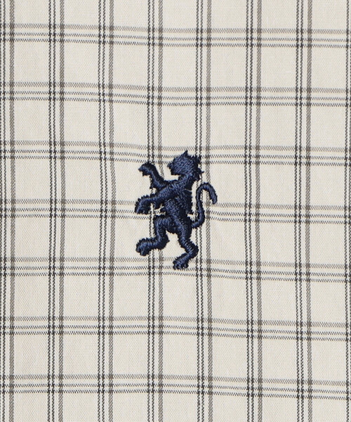 Gymphlex | コットンチェック ボタンダウン半袖シャツ MEN
