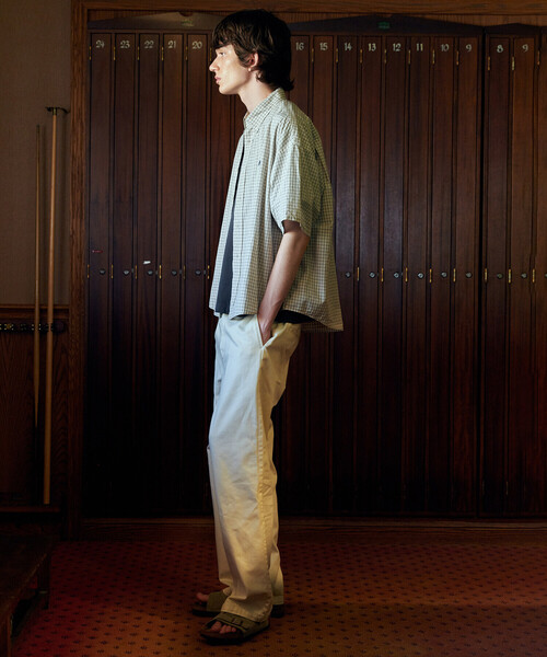 GYMPHLEX（ジムフレックス）の「Gymphlex | コットンチェック ボタンダウン半袖シャツ MEN（シャツ/ブラウス・メンズ・ブラック系その他/ホワイト系その他・L/M）」の3枚目の写真