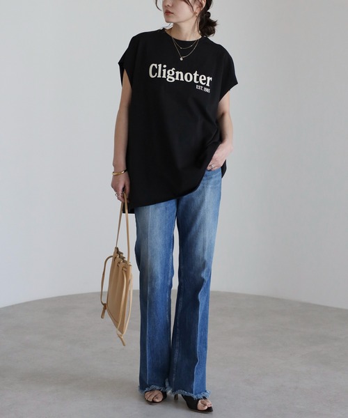 Bonjour Sagan(ボンジュールサガン)の「ClignoterロゴT【動画あり】(Tシャツ/カットソー・レディース・オフホワイト/ブラック/ブラウン・FREE)」の21枚目の写真