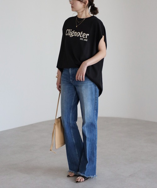 Bonjour Sagan(ボンジュールサガン)の「ClignoterロゴT【動画あり】(Tシャツ/カットソー・レディース・オフホワイト/ブラック/ブラウン・FREE)」の18枚目の写真