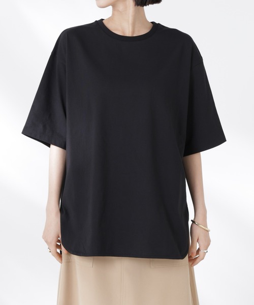 ナノユニバース Tシャツ カットソー ラウンドネック 半袖 無地 S カーキ 中古ナノユニバース nano universe カットソー Tシャツ ラウンド