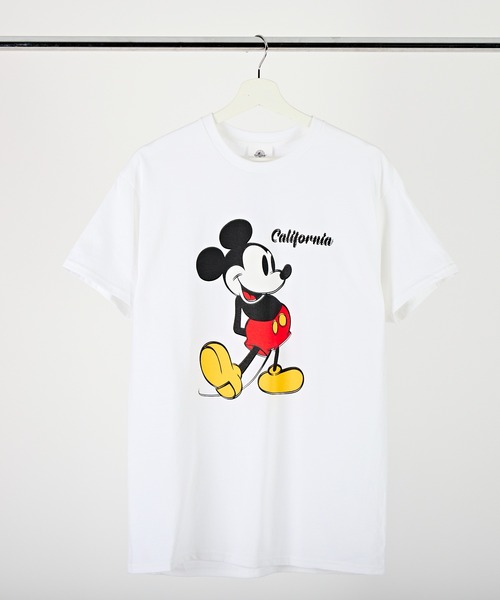 Disney(ディズニー)の「【 GOODWEAR / グッドウェア 】 Disney Vintage Collection Mickey California ERROR PRINT TEE(Tシャツ/カットソー・メンズ・チャコールグレー/ホワイト・MEDIUM/LARGE/X-LARGE)」の1枚目の写真