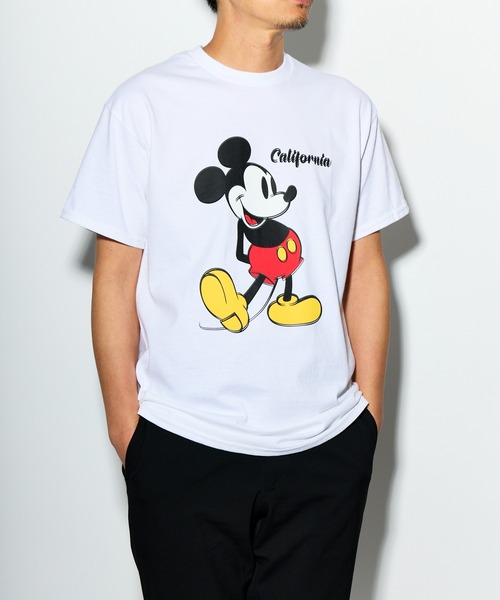 Disney(ディズニー)の「【 GOODWEAR / グッドウェア 】 Disney Vintage Collection Mickey California ERROR PRINT TEE(Tシャツ/カットソー・メンズ・チャコールグレー/ホワイト・MEDIUM/LARGE/X-LARGE)」の8枚目の写真
