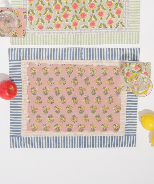 GEORGE'S(ジョージズ)の「ブロックプリント ランチョンマット(ランチョンマット/テーブルウェア・レディース・ホワイト系その他/ホワイト/その他3/その他2/その他1・FREE)」の5枚目の写真