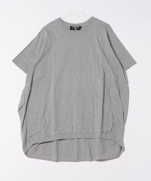 GOMME HOMME(ゴムオム)の「30/-天竺 コクーン半袖T(Tシャツ/カットソー・メンズ・チャコールグレー/ブラック/トップグレー・MEDIUM)」の3枚目の写真