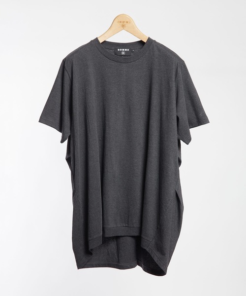 GOMME HOMME(ゴムオム)の「30/-天竺 コクーン半袖T(Tシャツ/カットソー・メンズ・チャコールグレー/ブラック/トップグレー・MEDIUM)」の2枚目の写真