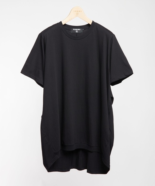 GOMME HOMME(ゴムオム)の「30/-天竺 コクーン半袖T(Tシャツ/カットソー・メンズ・チャコールグレー/ブラック/トップグレー・MEDIUM)」の1枚目の写真