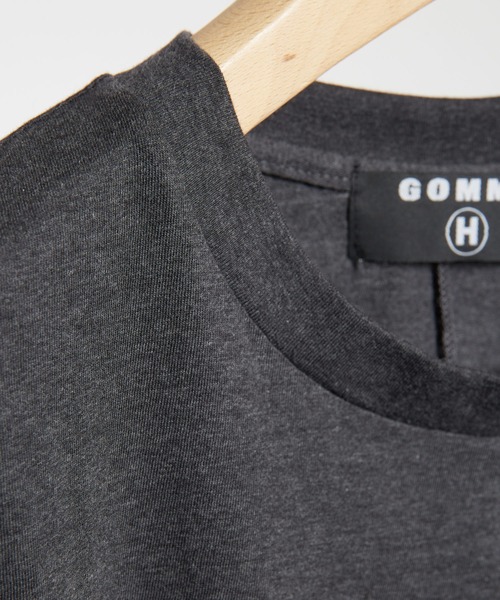 GOMME HOMME(ゴムオム)の「30/-天竺 コクーン半袖T(Tシャツ/カットソー・メンズ・チャコールグレー/ブラック/トップグレー・MEDIUM)」の8枚目の写真