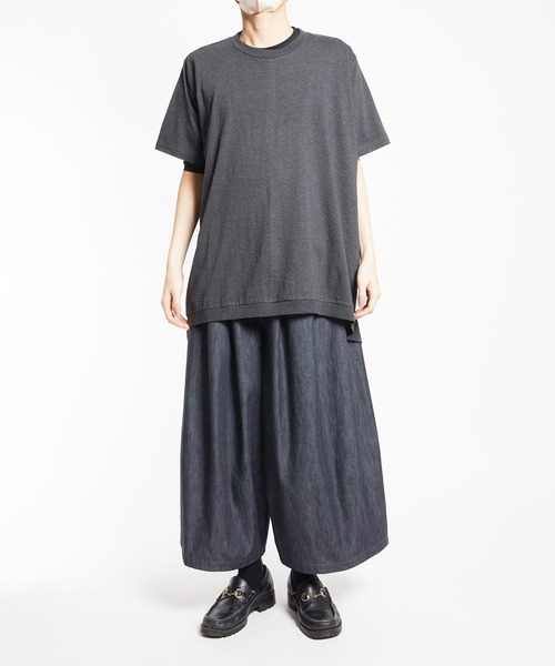 GOMME HOMME(ゴムオム)の「30/-天竺 コクーン半袖T(Tシャツ/カットソー・メンズ・チャコールグレー/ブラック/トップグレー・MEDIUM)」の16枚目の写真