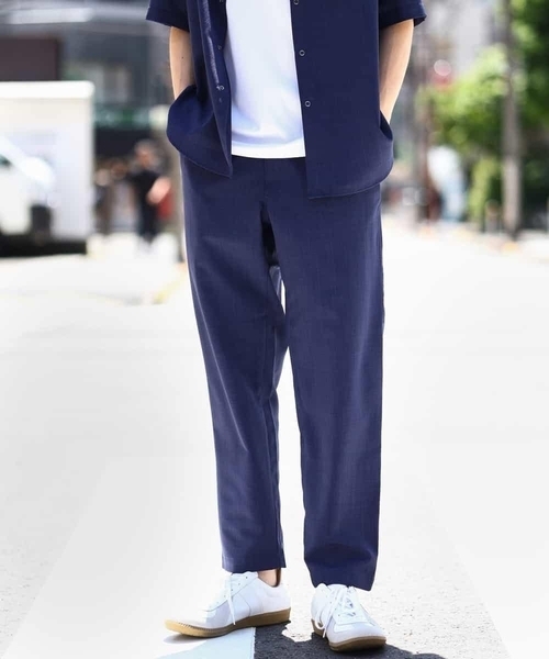 a.v.v（アーヴェヴェ）の「【接触冷感】セミルーズパンツ アンクル丈（セットアップ可）リライトシリーズ3（その他パンツ・メンズ・ブルー/チャコールグレー/モカ・48/46/50/44）」の4枚目の写真