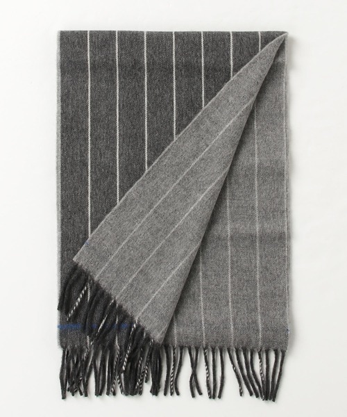 Hilltop(ヒルトップ)の「HILLTOP/ヒルトップ マフラー メリノウール(マフラー・メンズ・グレー系/ネイビー系・FREE)」の3枚目の写真
