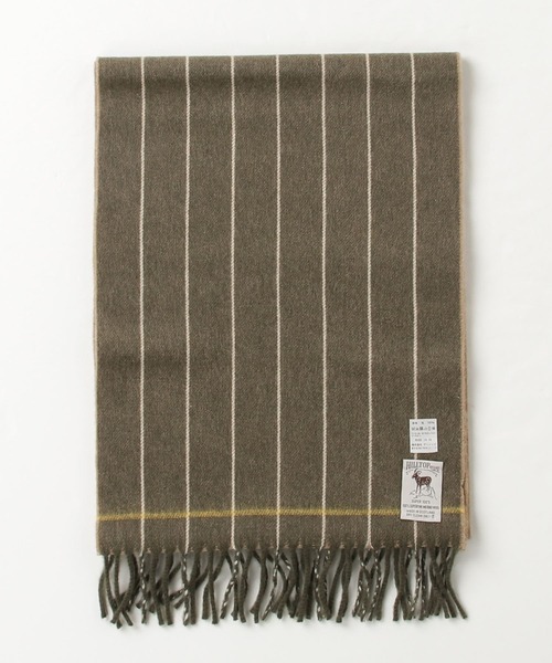 Hilltop(ヒルトップ)の「HILLTOP/ヒルトップ マフラー メリノウール(マフラー・メンズ・グレー系/ネイビー系・FREE)」の4枚目の写真