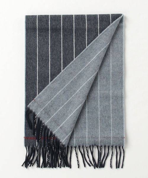 Hilltop(ヒルトップ)の「HILLTOP/ヒルトップ マフラー メリノウール(マフラー・メンズ・グレー系/ネイビー系・FREE)」の7枚目の写真