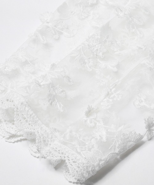 See Through Lace Stitching Jacket（テーラードジャケット