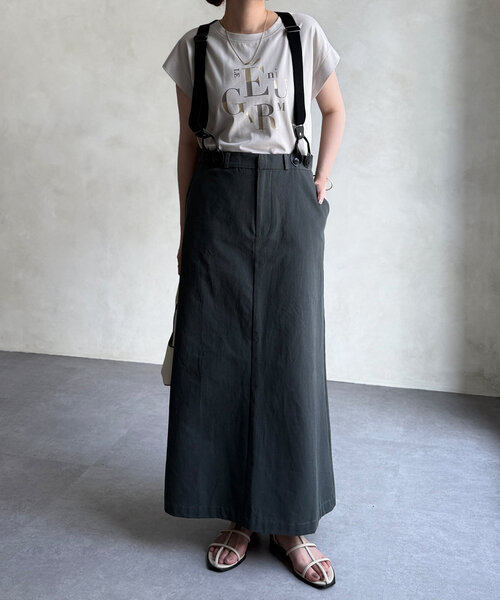 Chez toi(シェトワ)の「サス付きスカート(スカート・レディース・チャコールグレー/ベージュ・FREE)」の19枚目の写真
